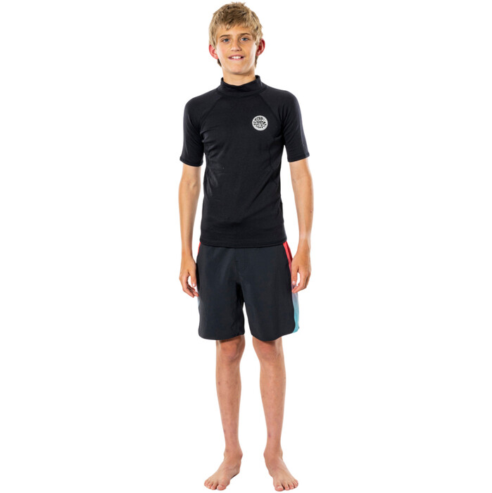 2024 Rip Curl Junior Thermopro Short Sleeve Top WLYYCB - Black